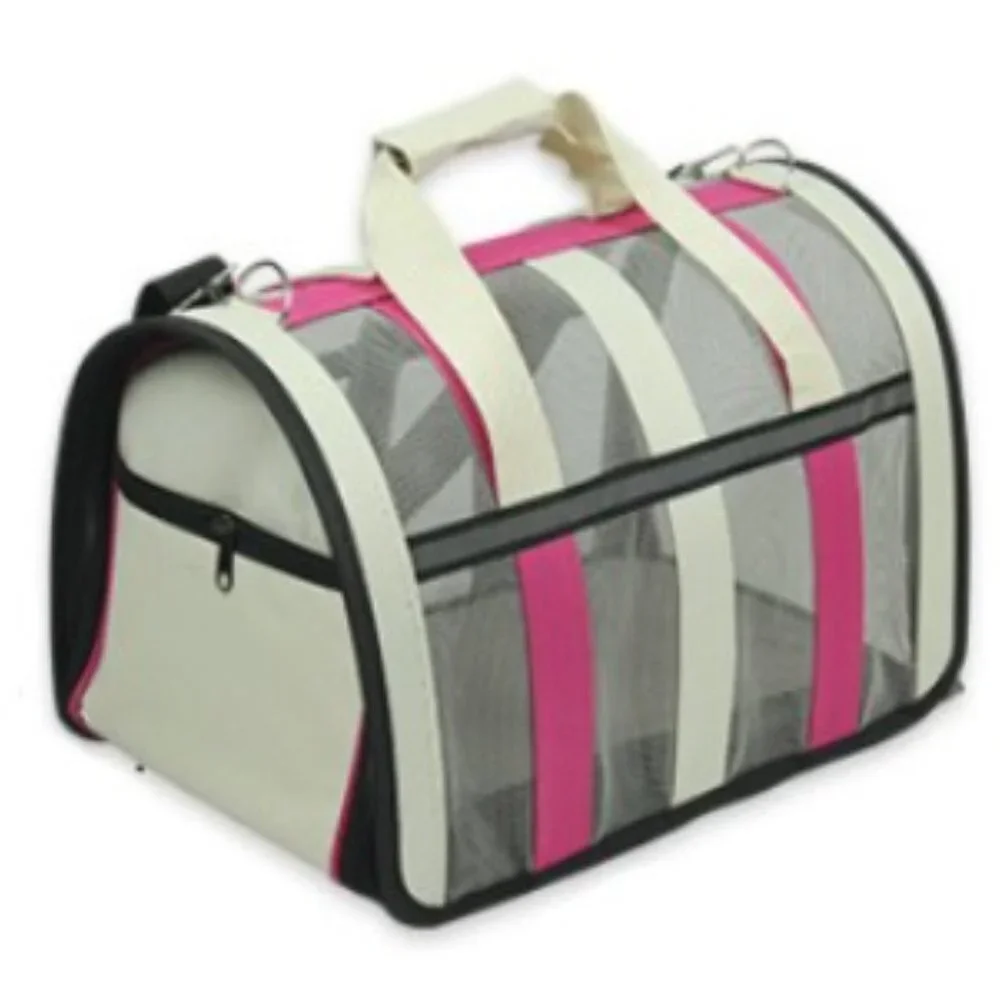 Pet Carrier, Pink Stripe
